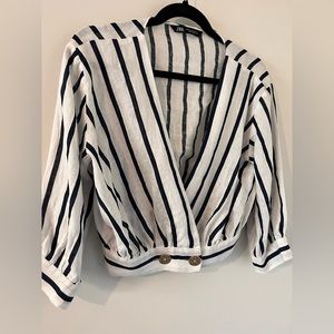 Zara top with gold accents